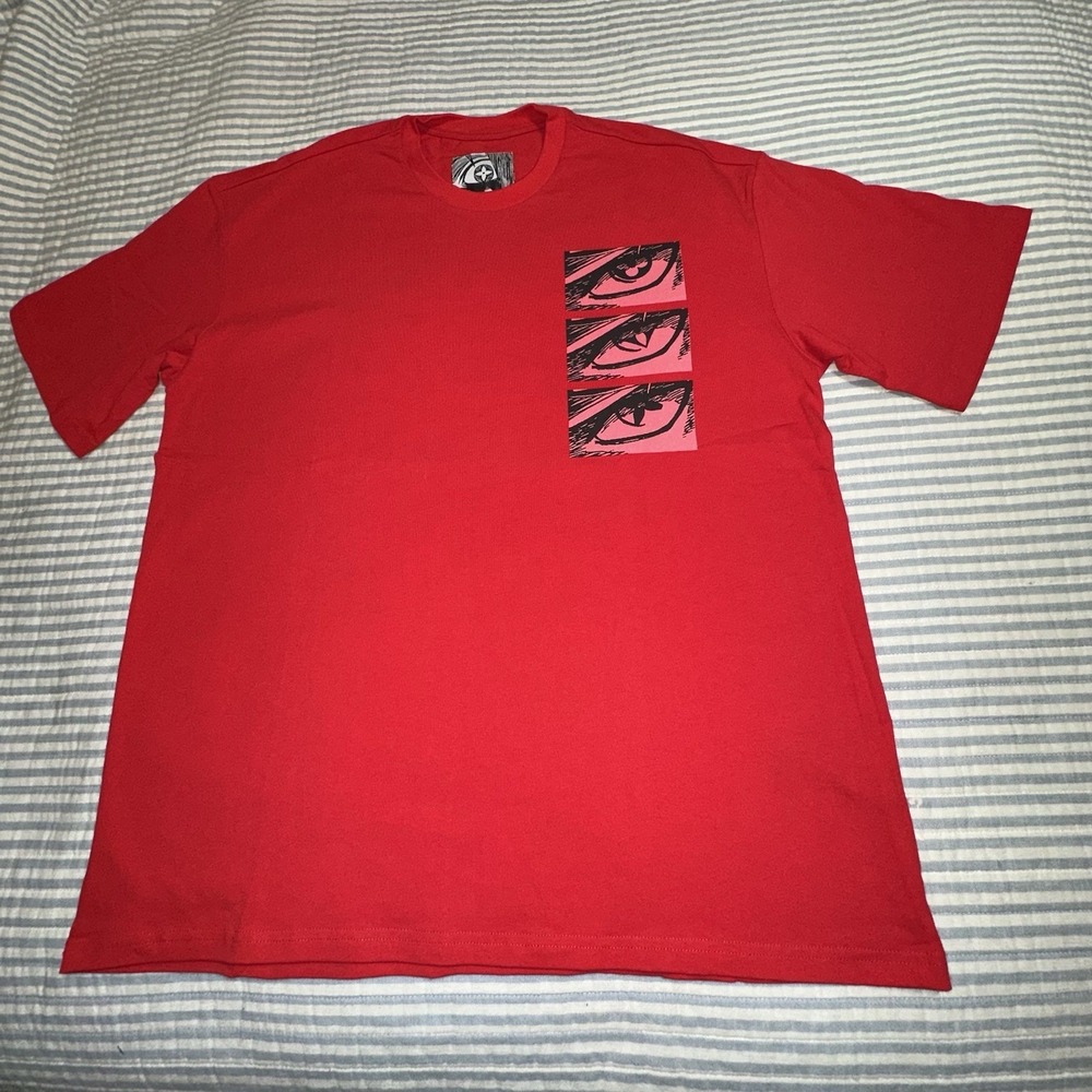 Naruto Anime Graphic‎ Tee-Red Screen Print-Men's M-Shonen-Manga Shirt